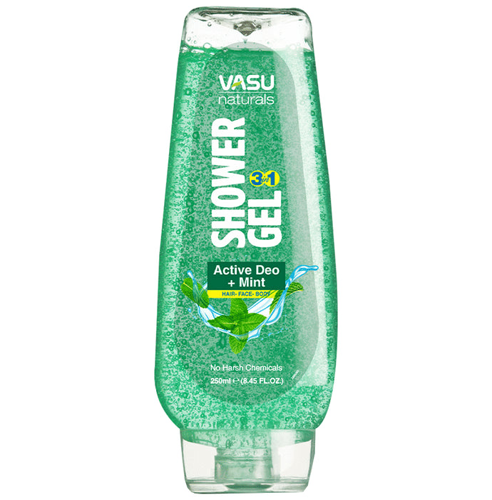 Vasu 3in1 Shower Body Wash Active Deo+Mint - Classic Derma