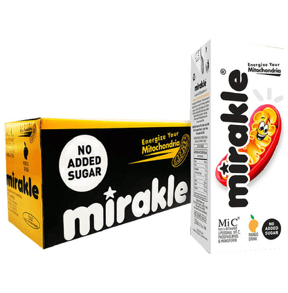 Mirakle Liposomal Vit-C, Phospholipids & Mangiferin Drink (200ml Each) Mango No Added Sugar - Classic Derma