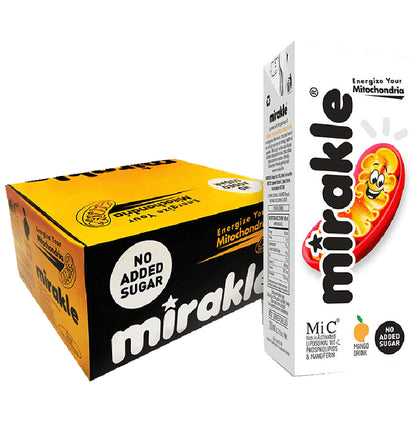 Mirakle Liposomal Vit-C, Phospholipids & Mangiferin Drink (200ml Each) Mango No Added Sugar - Classic Derma
