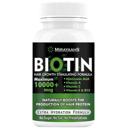 Mirayaahs Biotin 1000mcg Tablet Sugar Free - Classic Derma