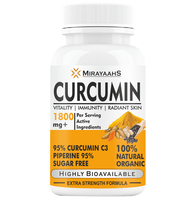 Mirayaahs Curcumin 95% with Piperine Tablet Sugar Free - Classic Derma
