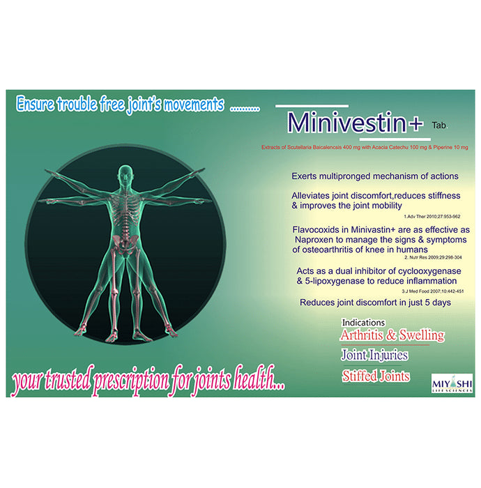 Miyashi Lifescience's Minivestin+ Tablet for Joint Care