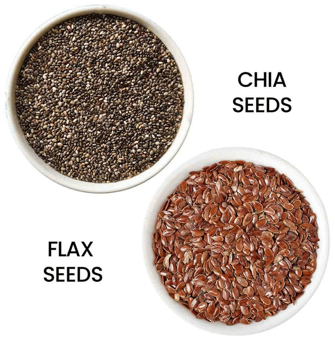 Moksa Combo Pack of Chia Seeds & Flax Seeds (400gm Each)