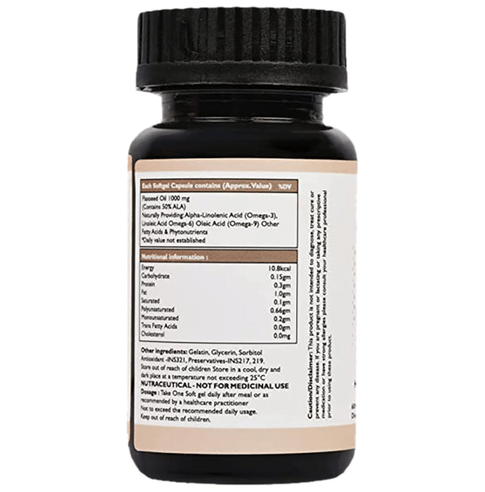 Moloshe Flax Seed Oil 1000mg Omega 3,6,9 Soft Gelatin Capsule