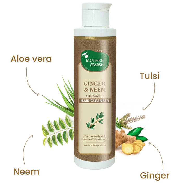 Mother Sparsh Ginger & Neem Anti-Dandruff Hair Cleanser