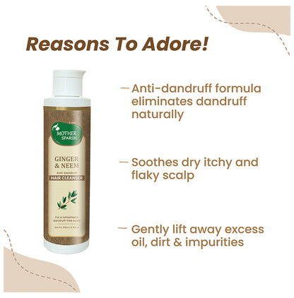 Mother Sparsh Ginger & Neem Anti-Dandruff Hair Cleanser