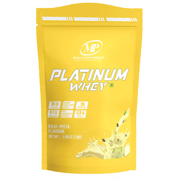 MP Muscle Performance Platinum Whey Powder (1Kg Each) Kaju Pista - Classic Derma