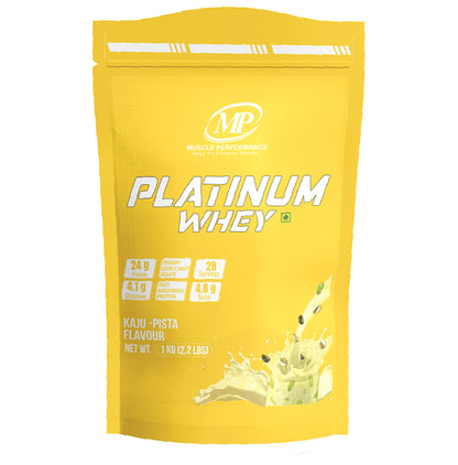 MP Muscle Performance Platinum Whey Powder (1Kg Each) Kaju Pista - Classic Derma