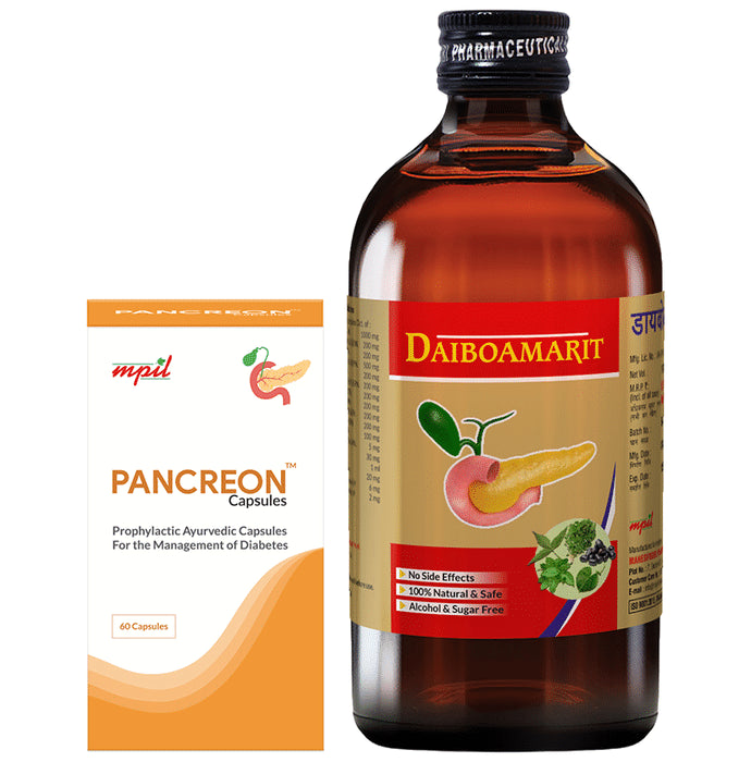 Mpil Wellness Diabetes Kit Pancreon 60 Capsule and Daiboamarit Syrup 450ml - Classic Derma
