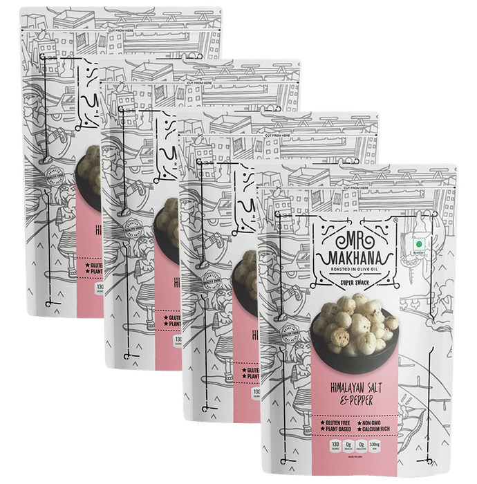 Mr Makhana Himalayan Salt & Pepper (60gm Each) - Classic Derma
