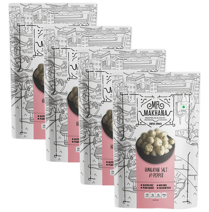 Mr Makhana Himalayan Salt & Pepper (60gm Each) - Classic Derma