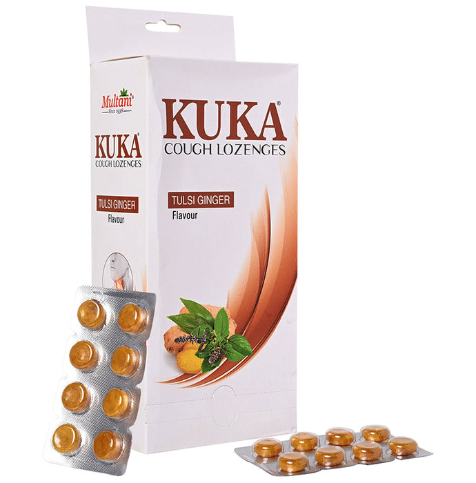 Multani Kuka Cough(8 x 24 Strips) Lozenges Tulsi Ginger