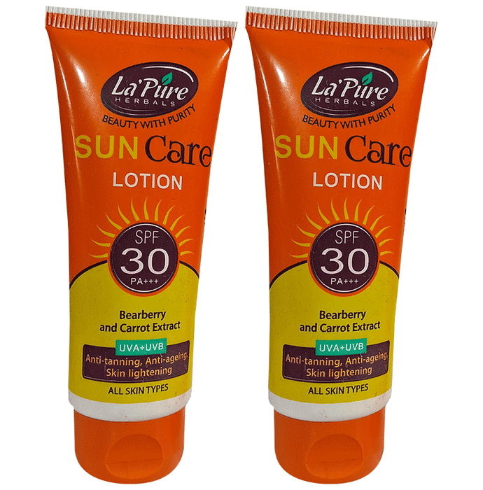 Wings Sun Care Lotion SPF 30 Pa+++ (50gm Each) Lotion Bearberry & Carrot Extract - Classic Derma