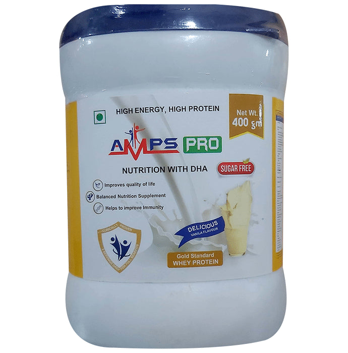 Amps Pro Protein Powder Delicious Vanilla Sugar Free - Classic Derma