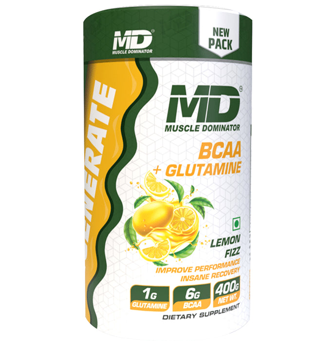 Muscle Dominator BCAA+ Glutamine Powder Lemon Fizz - Classic Derma