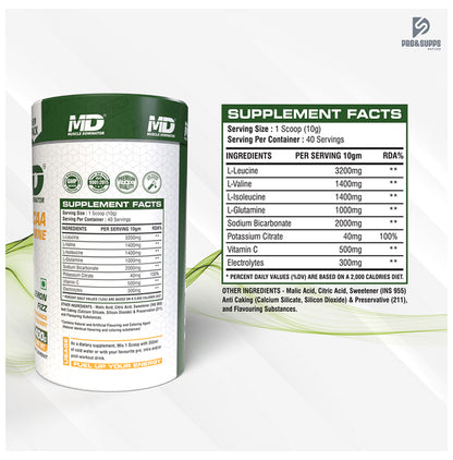 Muscle Dominator BCAA+ Glutamine Powder Lemon Fizz