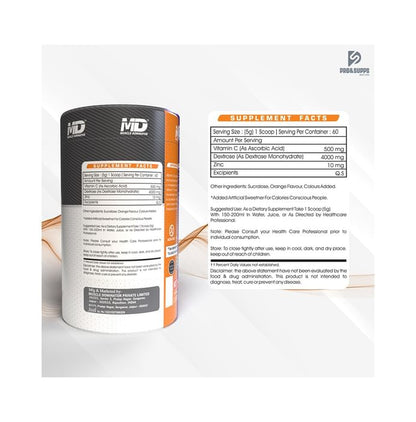 Muscle Dominator Zinc+ Vitamin C Powder Orange