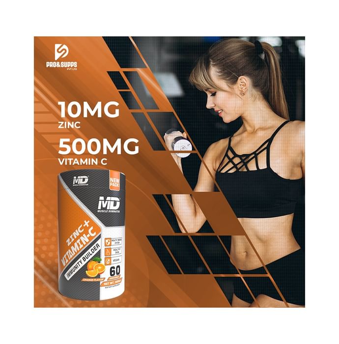 Muscle Dominator Zinc+ Vitamin C Powder Orange