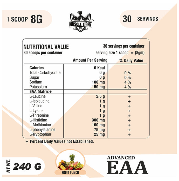 Muscle Fight Eaa Essential Amino Acids Fruit Punch