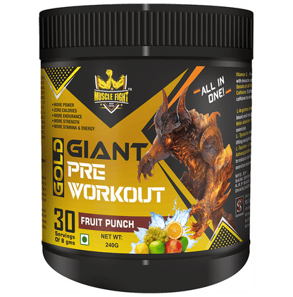 Muscle Fight Gold Giant Pre Workout Fruit Punch - Classic Derma
