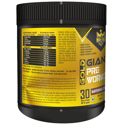 Muscle Fight Gold Giant Pre Workout Watermelon