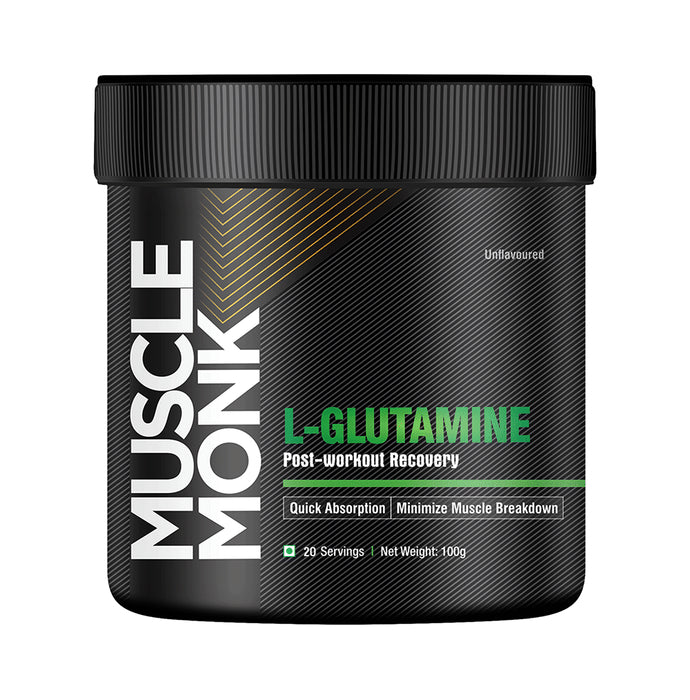 Muscle Monk Combo Pack of Whey Intense High Strength Whey Protein Blend Creamy Vanilla 1kg & L-Glutamine Unflavoured 100gm