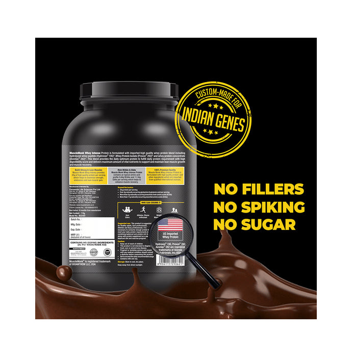Muscle Monk Combo Pack of Whey Intense High Strength Whey Protein Blend Royal Chocolate 1kg & Pre-Workout Green Apple 300gm