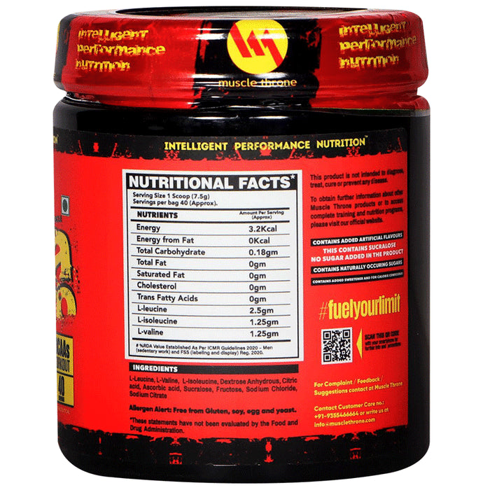 Muscle Throne L-Leucine Pre Workout BCAA Powder Black Currant