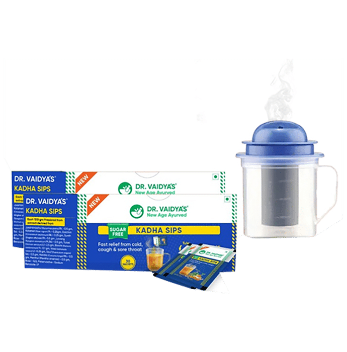 Dr. Vaidya's Kadha Sips Sachet (30 Each) with Vaporizer Free - Classic Derma