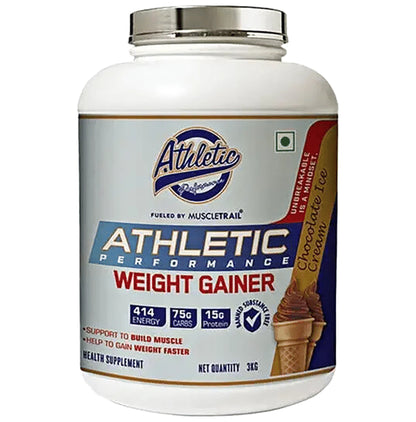 Muscle Trail Athletic Weight Gainer Powder Chocolate Ice Cream - Classic Derma