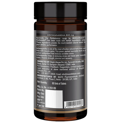 MuscleBlaze Ashwagandha 1000mg Tablet (60 Each)
