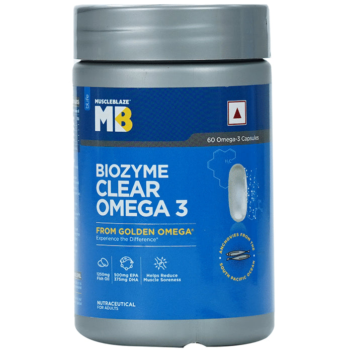 Muscleblaze Biozyme Clear Omega 3 Fish Oil 1250mg Capsule