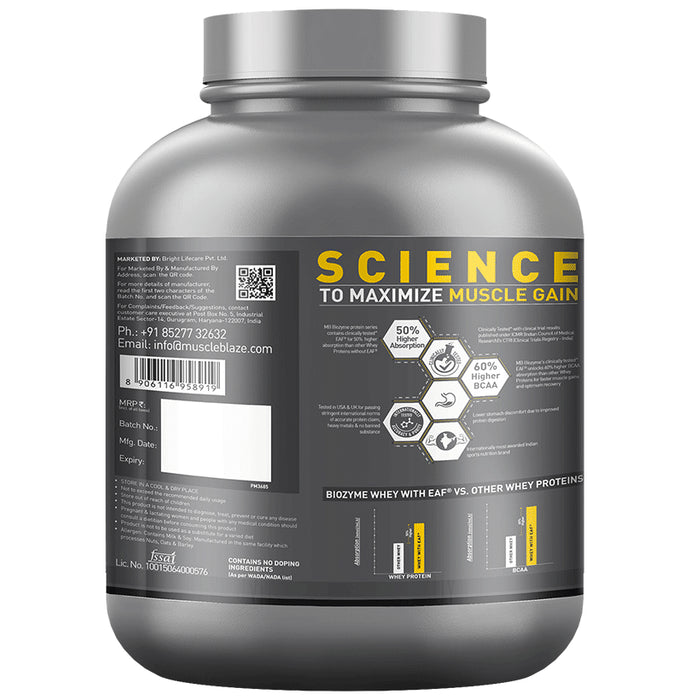 MuscleBlaze Biozyme Iso Zero Low Carb | Improves Protein Absorption by 50% | Flavour Powder Cookie and Cream