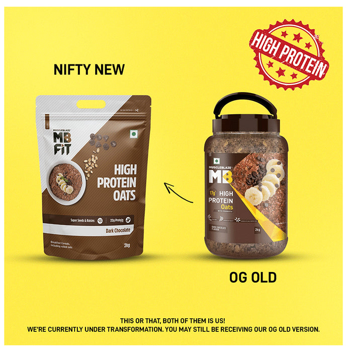 Mb Rasone Protein Buy MuscleBlaze MB Fit 22g High Protein Oats | Flavour Dark Chocolate ...