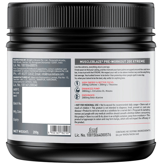 MuscleBlaze MB Pre-Workout 200 Xtreme Powder Rola Cola