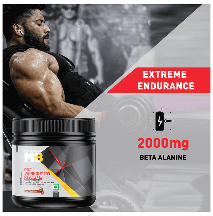 MuscleBlaze MB Pre-Workout 200 Xtreme Powder Rola Cola
