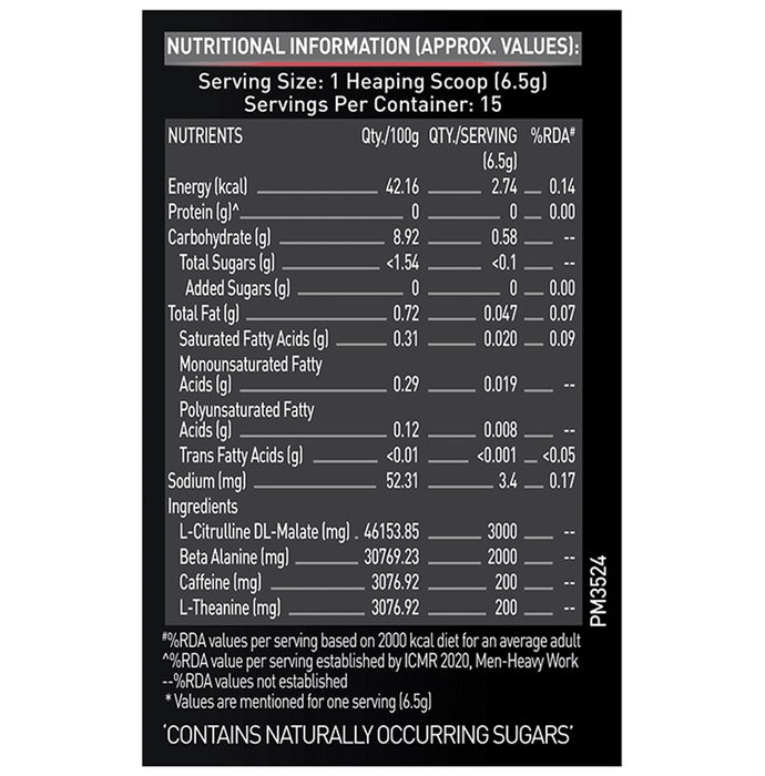 MuscleBlaze MB Pre-Workout 200 Xtreme Powder Rola Cola