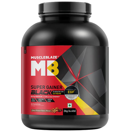 MuscleBlaze Super Gainer Black Powder Choco Peanut Butter - Classic Derma