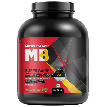 MuscleBlaze Super Gainer Black Powder Mocha Might - Classic Derma
