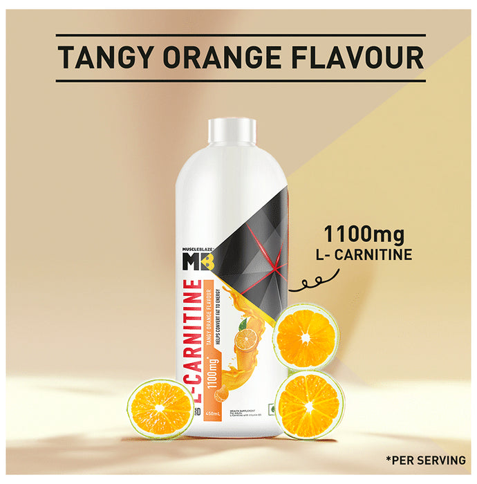 MuscleBlaze With L-Carnitine for Energy, Fat Metabolism & Performance | Tangy Orange