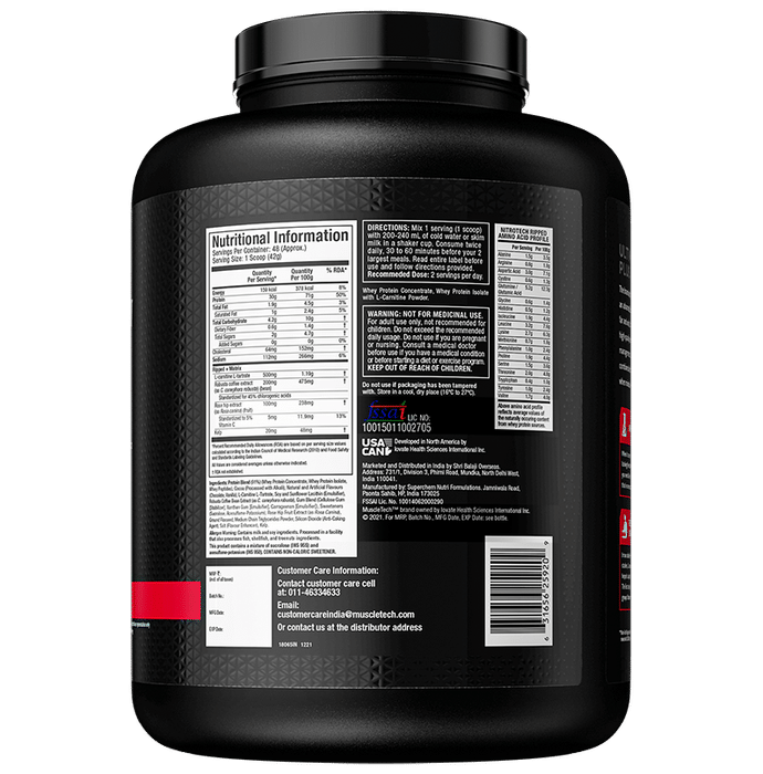 Muscletech Nitro Tech Ripped Powder Chocolate Fudge Brownie