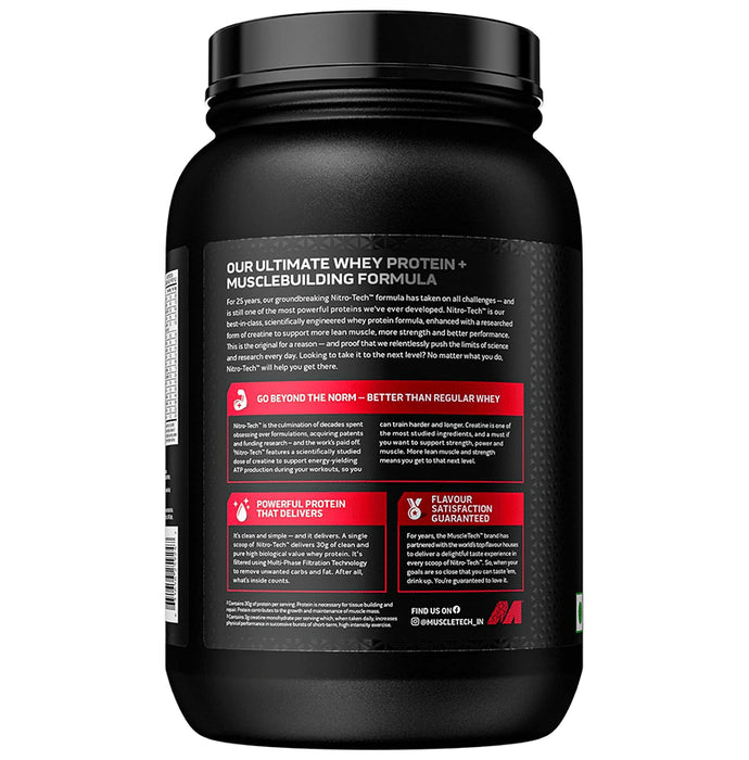 Muscletech Nitro Tech Whey Protein Powder Vanilla Cream