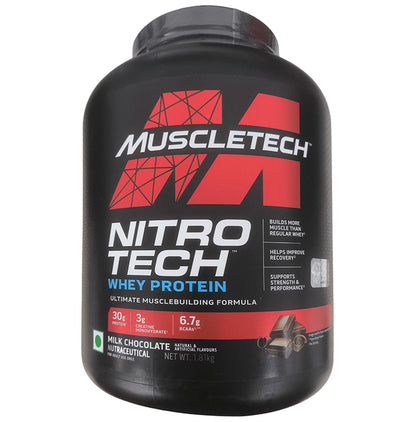 Muscletech Nitrotech Whey Protein Powder Milk Chocolate - Classic Derma