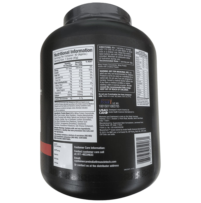Muscletech Nitrotech Whey Protein Powder Milk Chocolate
