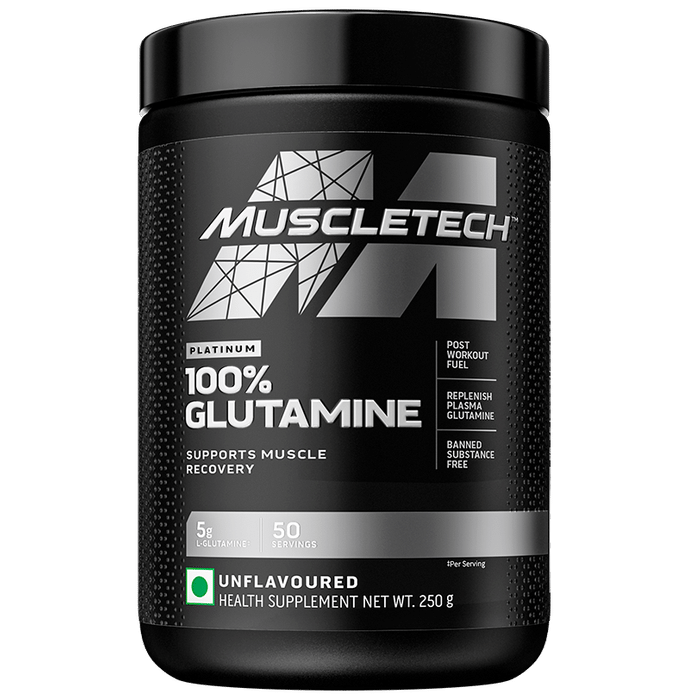 Muscletech Platinum 100% Glutamine Powder Unflavoured - Classic Derma