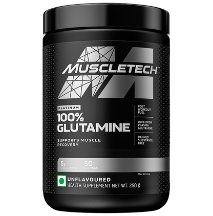 Muscletech Platinum 100% Glutamine Powder Unflavoured - Classic Derma