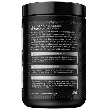 Muscletech Platinum 100% Glutamine Powder Unflavoured