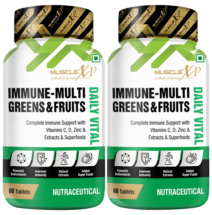 MuscleXP Immune-Multi Greens & Fruits Tablet (60 Each) - Classic Derma