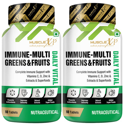 MuscleXP Immune-Multi Greens & Fruits Tablet (60 Each) - Classic Derma