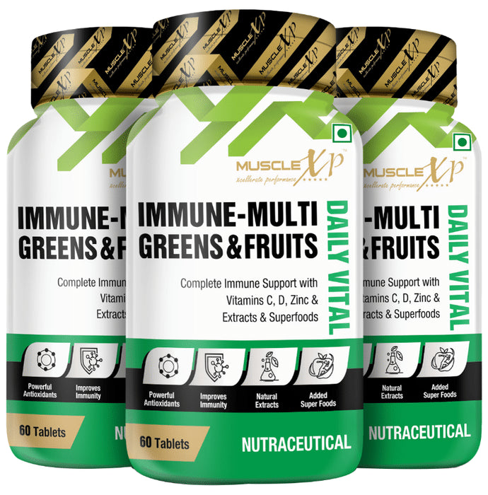 MuscleXP Immune-Multi Greens & Fruits Tablet (60 Each) - Classic Derma